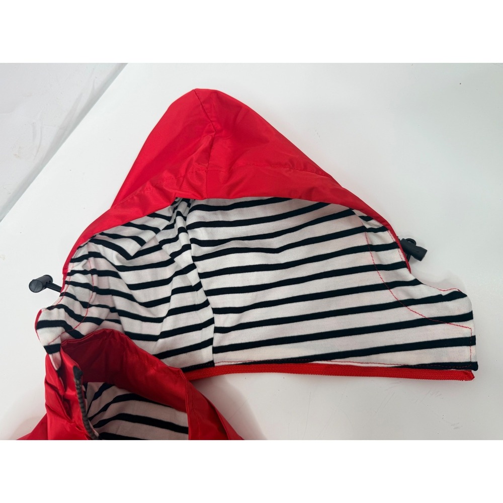 Dog Raincoat Medium Waterproof Red Hooded Jacket Reflective Lined Pet Coat - Picture 4 of 15